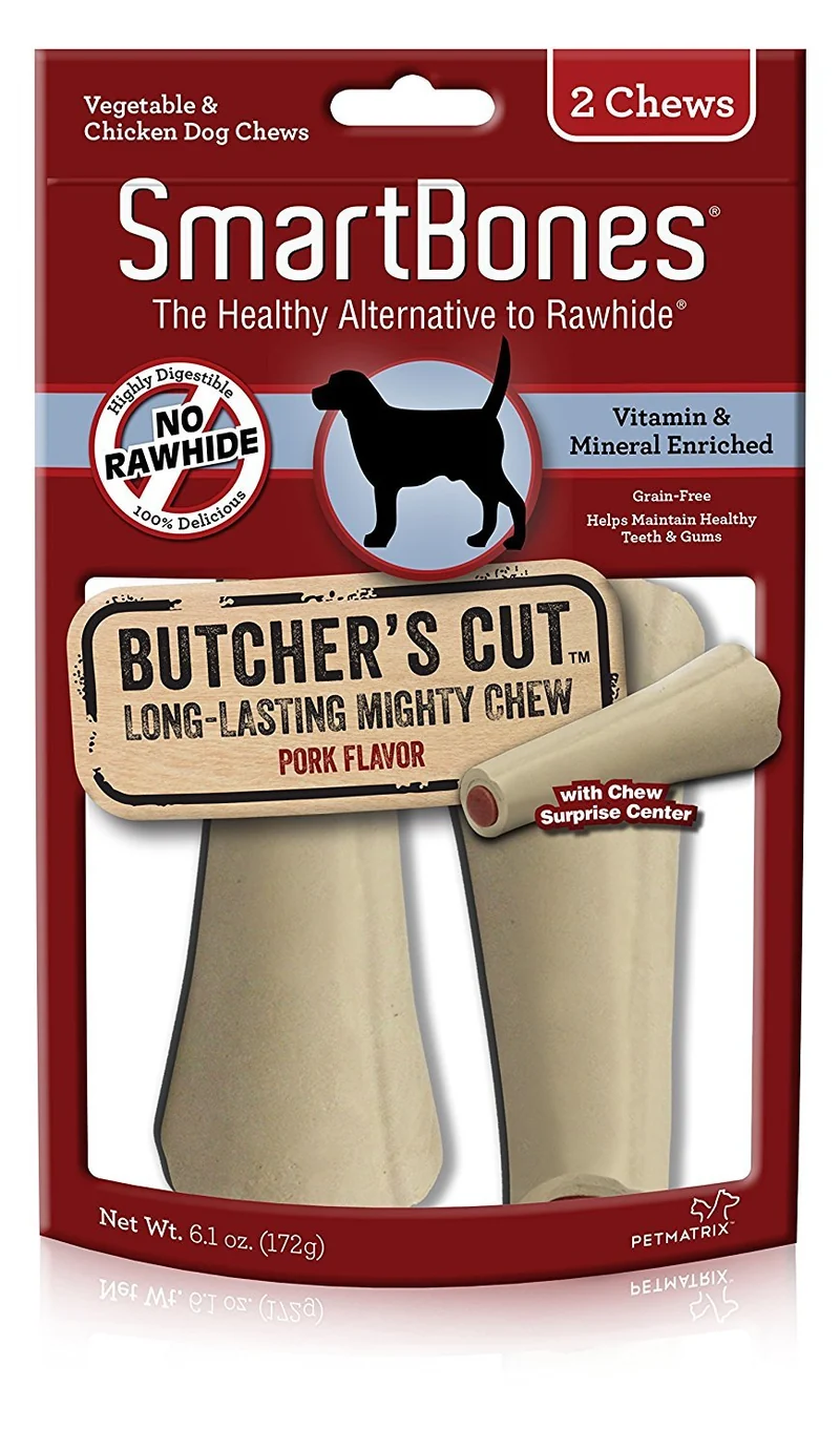 SmartBones Butcher's Cut – Mastication Longue Durée pour Chiens, Grand Format, Lot de 2