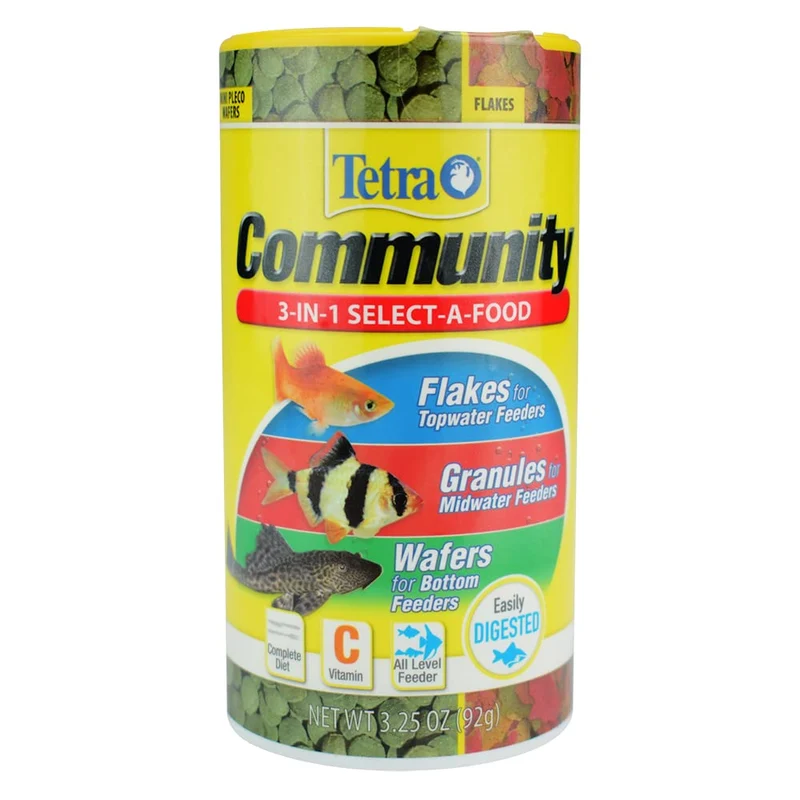 Tetra Community Select-A-Food – Nourriture complète 3 en 1 pour poissons d’aquarium | 3,25 oz