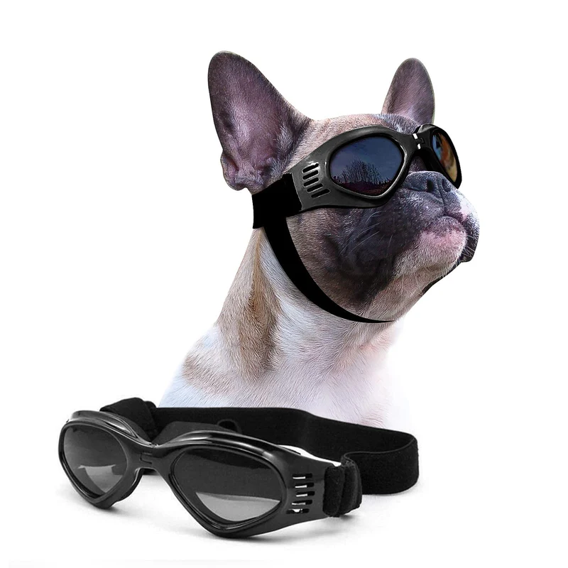 Petleso Lunettes Chien Taille Moyenne – Protection Oculaire et Anti-Vent (Noir)