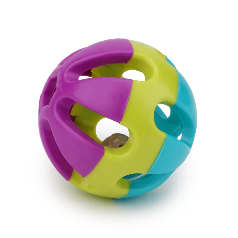 Hypeety Jouet pour Perroquet – Balle Plastique Colorée avec Cloche (1 Balle)