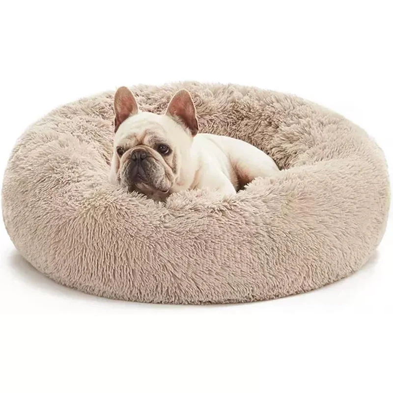 Aofast Lit Lavable Donut Rond pour Chiens et Chats (XXS à XXXL) – Confort Calmant