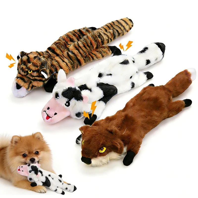 Sagildoq — Jouets Chien à Sifflets Sans Rembourrage, Lot de 3 Peluches