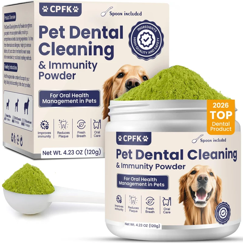 CPFK Poudre dentaire pour chien – nettoyage dentaire et immunité | 4,23 oz