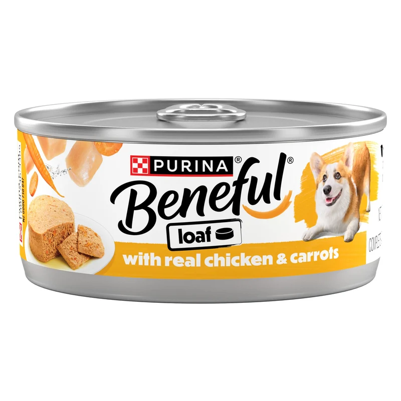 Purina Beneful Pâté Humide au Poulet et Carottes – Boîtes de 156 g (12 pièces)