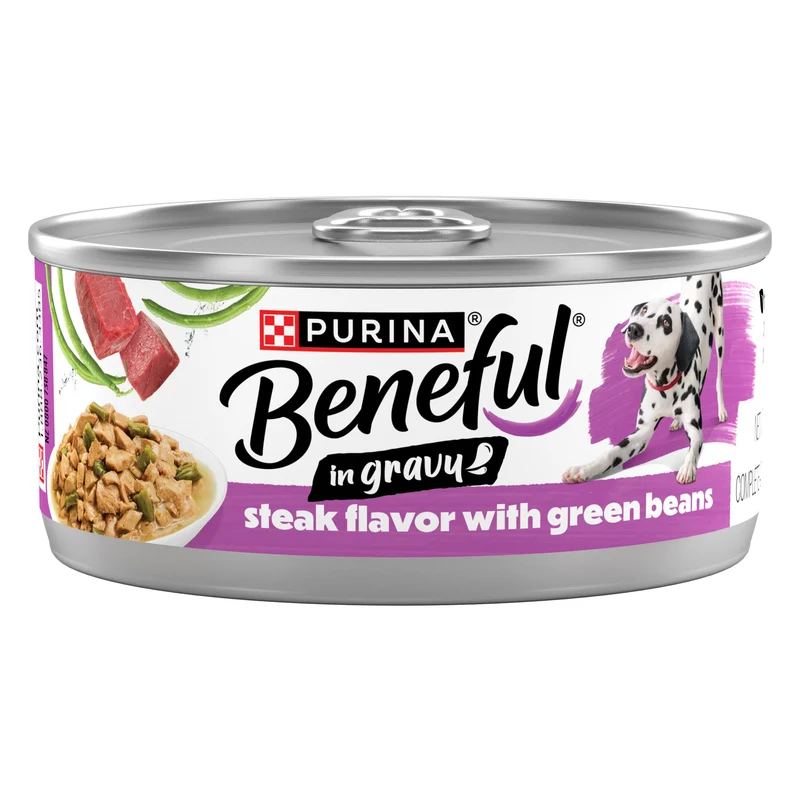 Beneful Steak Saveur – Haricots Verts, Nourriture humide pour chien 5,5 oz (pack 12)