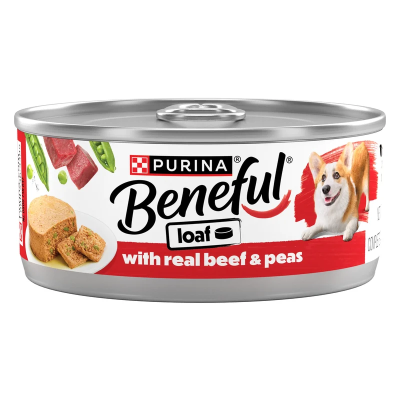 Purina Beneful Pâté Humide au Boeuf et Pois – 12 boîtes de 5,5 oz