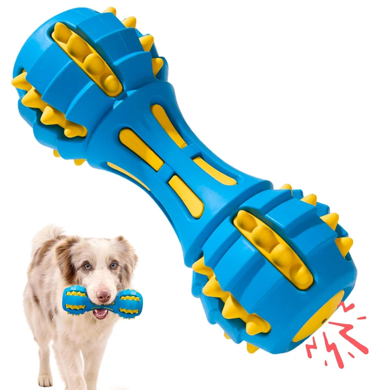 Ruffoo GnawBell — Jouet à cri double couleur en caoutchouc naturel pour chiens moyens et grands