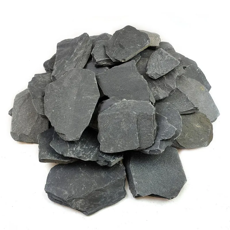 YISZM Ardoise pour Aquarium – Roches Naturelles Polies 3–5 po, Déco pour Paysages Aquatiques, Sans Danger pour Aquariums et Terrariums, 5 lb