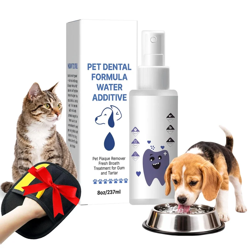 Shrandi PawBright Dental+ Plus – Additif eau pour chiens et chats, haleine fraîche