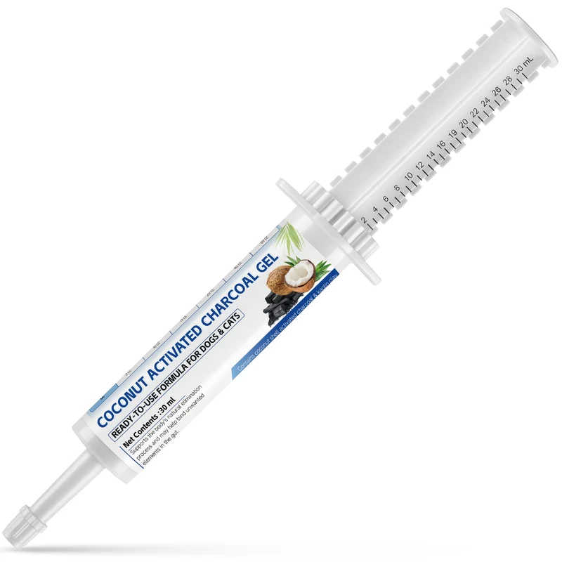 Riteeu Pâte Charbon Actif Urgence pour Animaux (30 ml) – Absorbeur de Toxines et Soutien Digestif