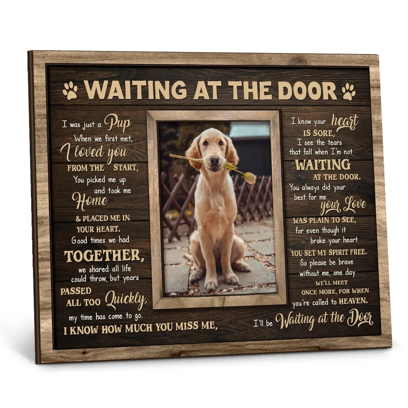 Cadre mémorial pour chien Kilyhome – 8x10, souvenir et sympathie