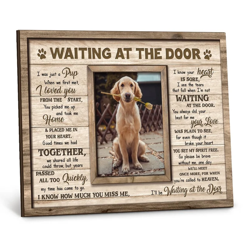 Kilyhome Cadre Mémorial Chien 8x10 – Photo, Citation et Détails Élégants