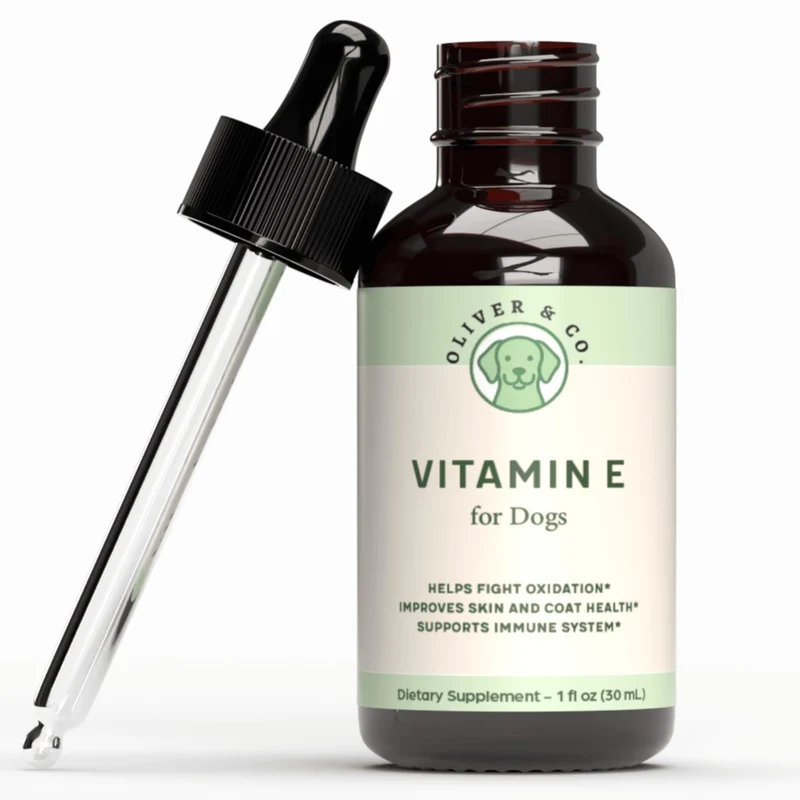 Vitamine E pour chiens – Huile liquide pour peau, poil et articulations | Soutien immunitaire et fonction rénale – Oliver & Co.