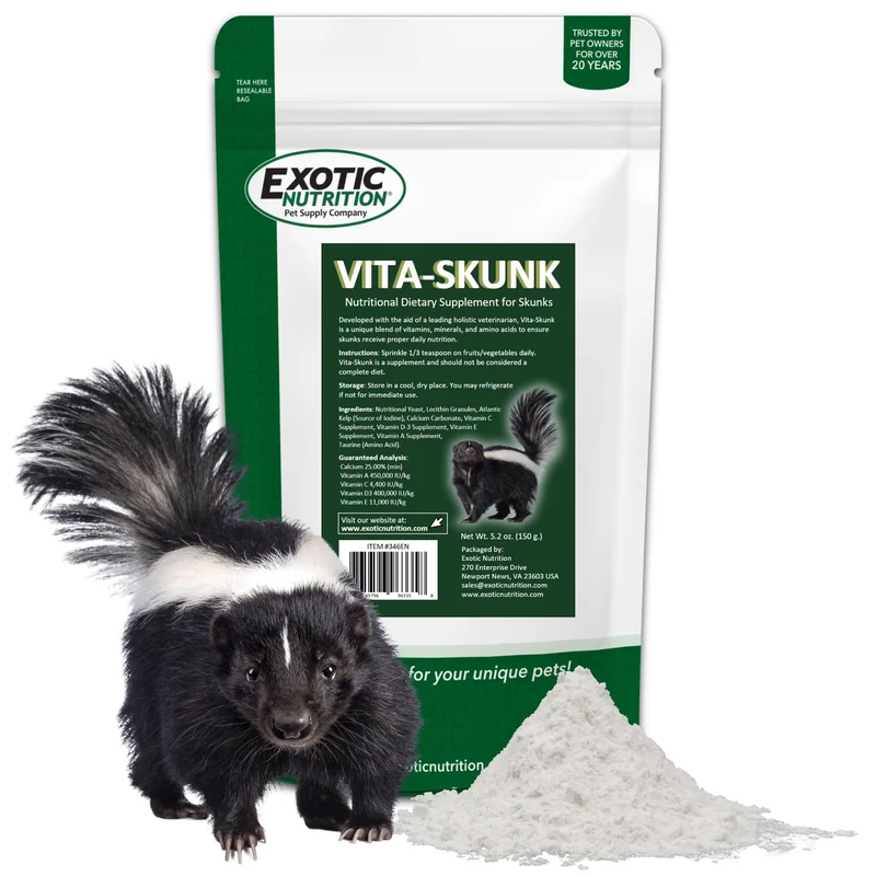 Vita-Skunk (5,29 oz) – Supplément nutritionnel pour moufettes – Exotic Nutrition