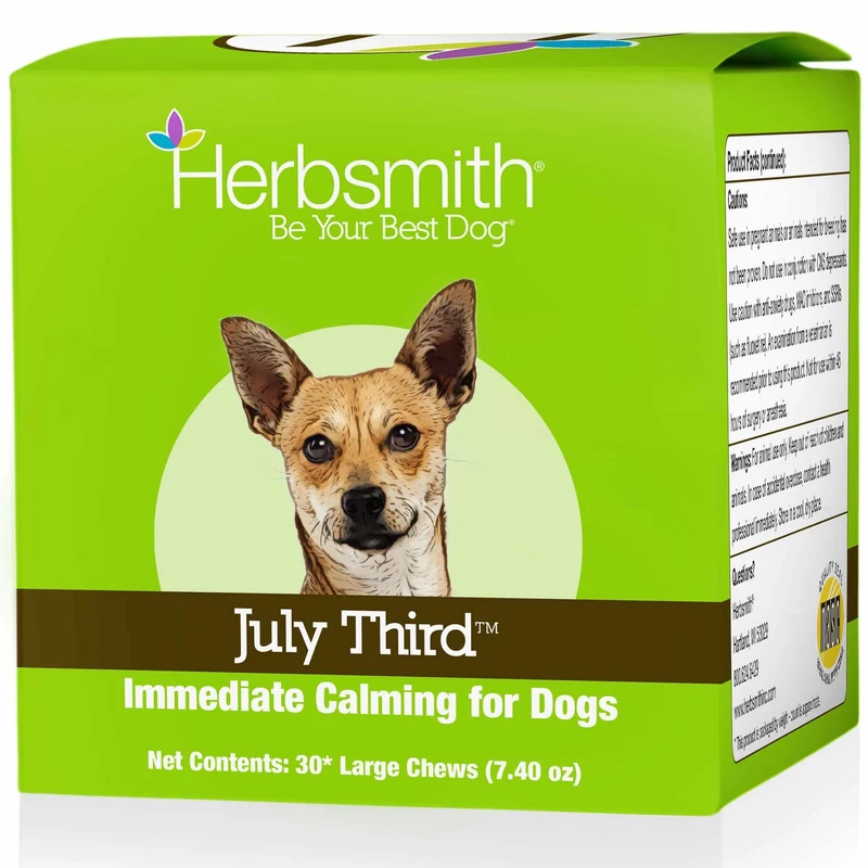 Herbsmith Juillet Troisième – Friandises Calmes pour Chiens (30 bouchées)