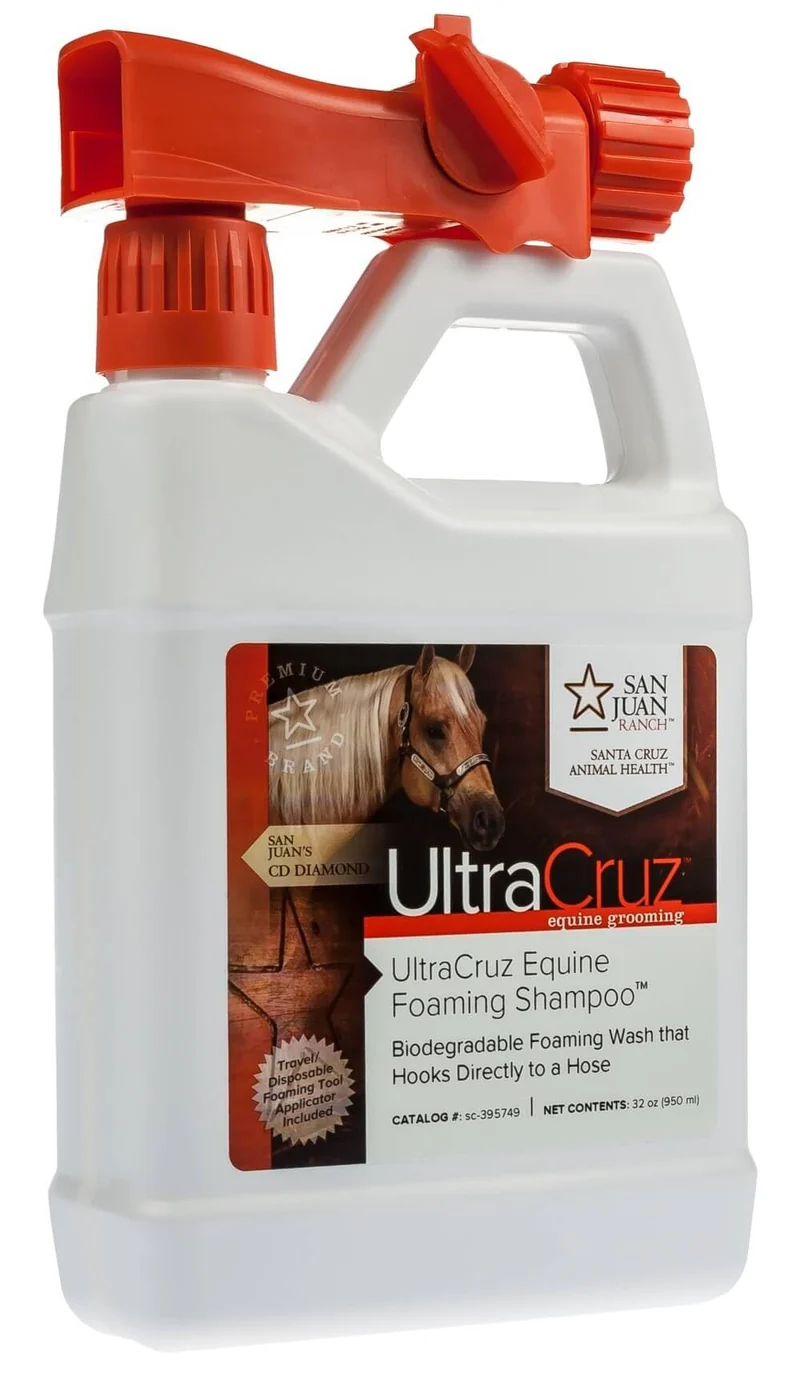 UltraCruz Shampoing Moussant pour Chevaux, 32 oz – Nettoyage Doux et Brillance Durable