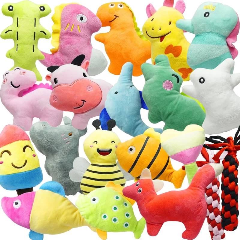 SZKOKUHO — Jouets Siffleurs Doux pour Chiens Petits et Moyens (Pack de 20)