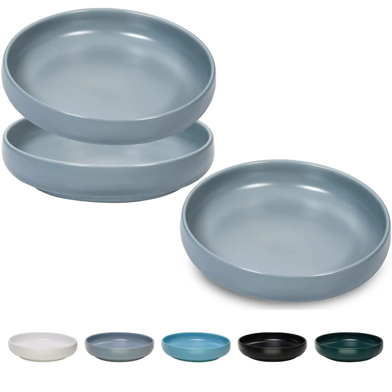 Lfpkixise – Bols Chats en Céramique Large 6 pouces, Finition Mate, Lot de 3, Lavable au Lave-vaisselle