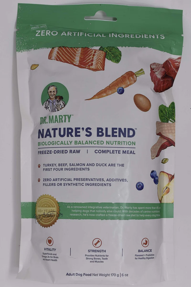 Dr. Marty Nature's Blend Essential Wellness – Nourriture pour chien lyophilisée 6 oz