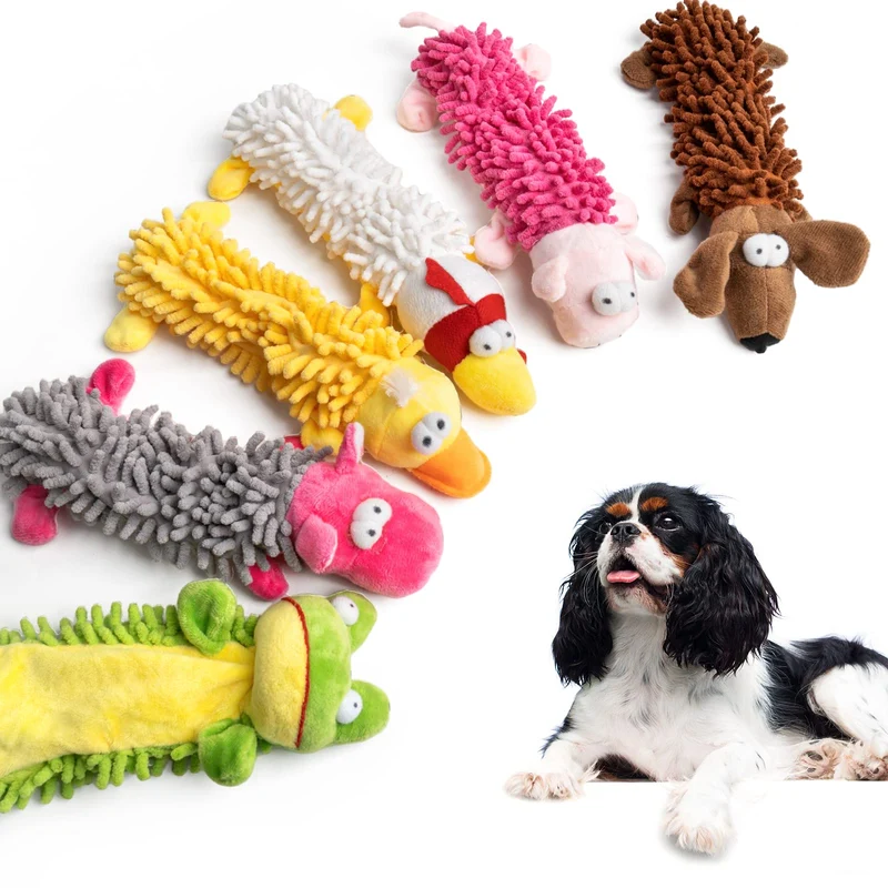 Pet Soft – Jouets pour Chien à Couinement (6-pack) Peluche Interactifs pour Chiens de Toutes Tailles