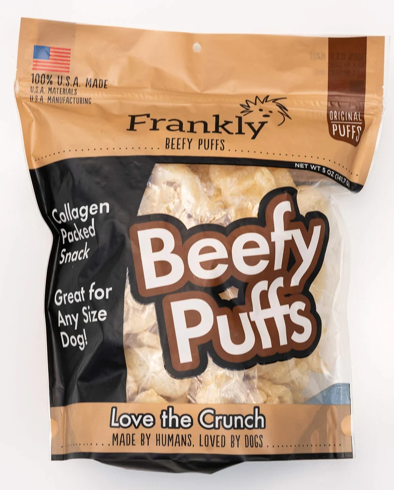 Frankly Beefy Puffs – Friandises croustillantes pour petits chiens, protéines et collagène