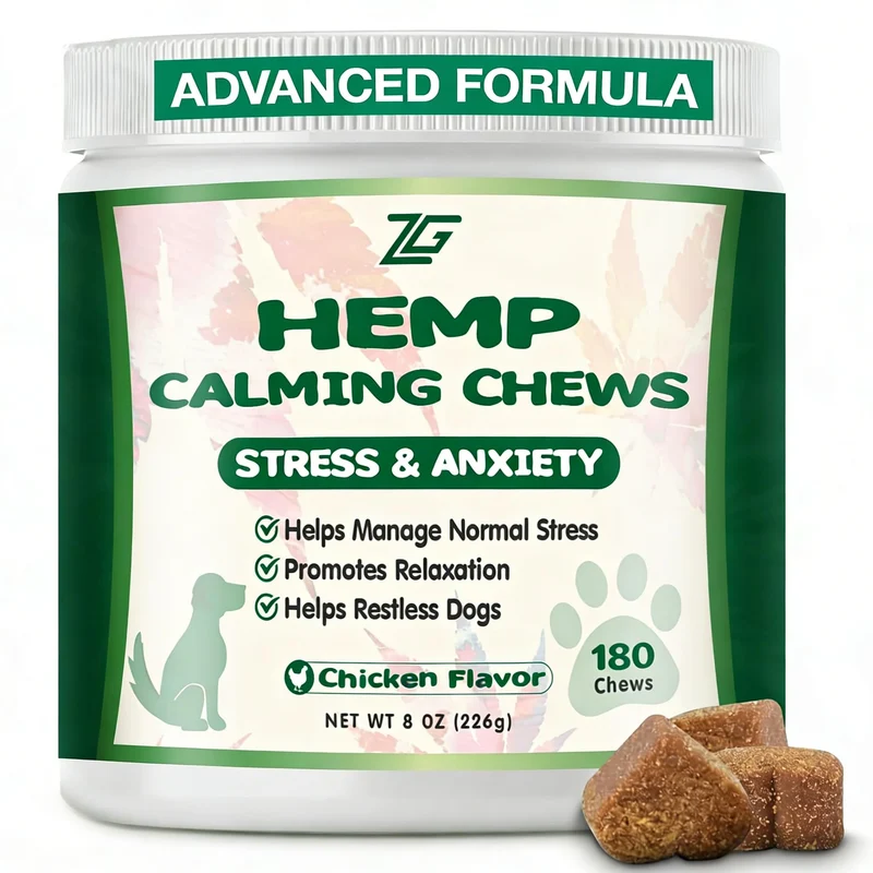 ziehooGe 180 Friandises Douces Calmes pour Chiens – Aide Naturelle au Calme et Sérénité en Situations Stressantes