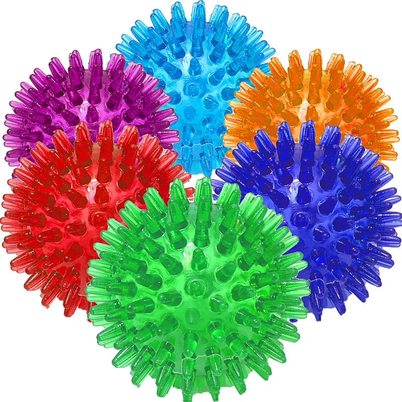 Jalousie – Ensemble de 6 Boules Siffleuses TPR Piquées pour Chiens, Non Toxiques