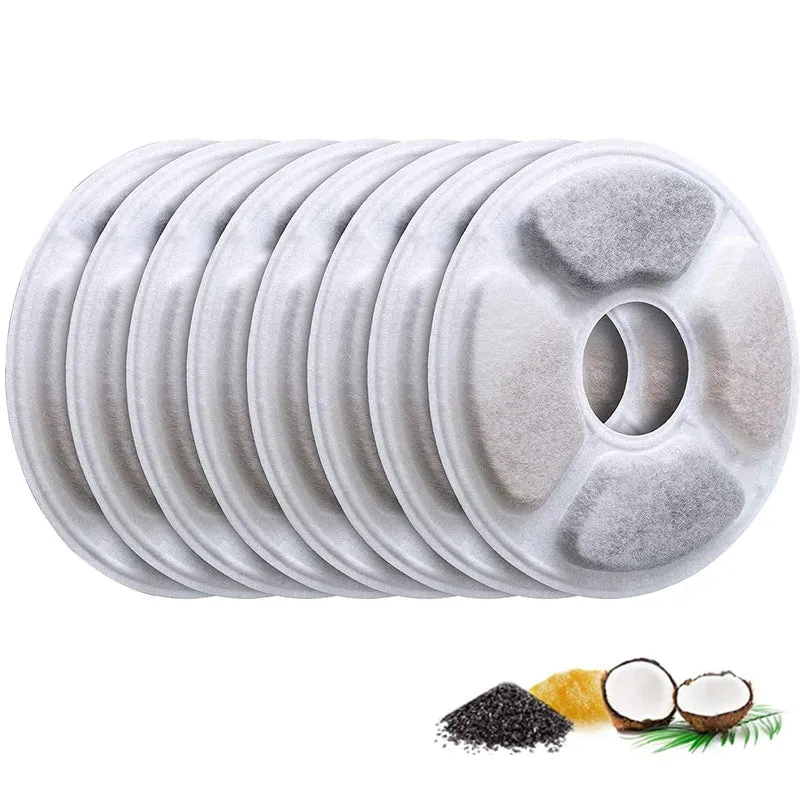 Allxin – Filtres de Remplacement pour Fontaine d’Eau des Animaux (8 paquets) – Charbon Actif et Coton