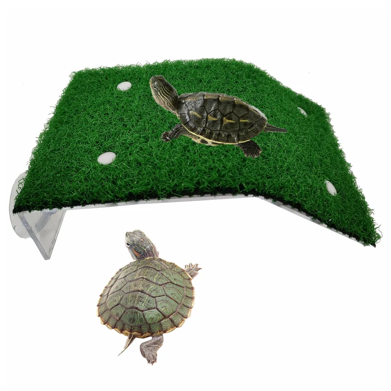alfyng Plateforme de repos pour tortues — Rampe et gazon artificiel pour aquarium