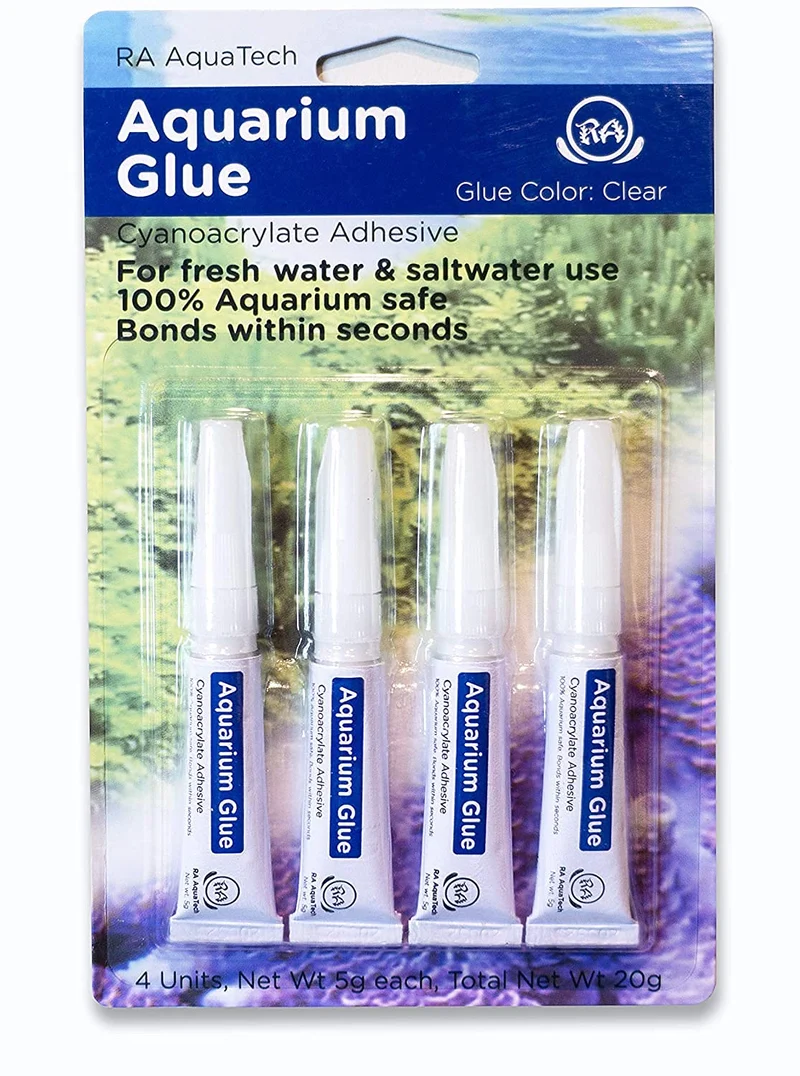 RA AquaTech Colle Transparente pour Plantes et Coraux – Aquascaping, Sûre pour Aquarium (Pack 4 tubes)