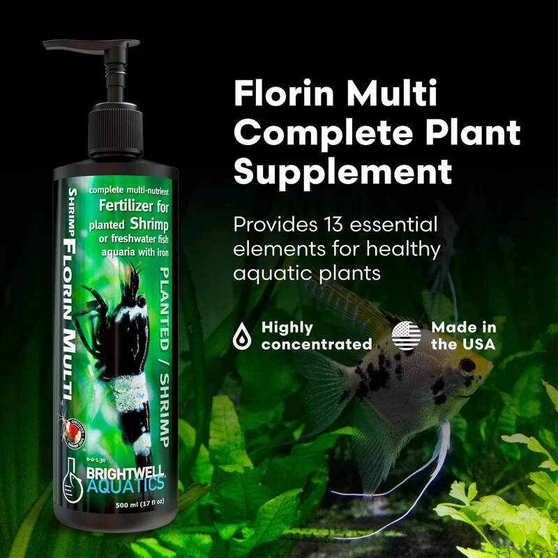 Brightwell Aquatics Shrimp FlorinMulti – Nutriments Complets pour Plantes en Aquarium d'Écrevisses – Sans Cuivre, 125 ml