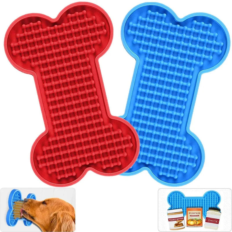 Petbank Lick Mat pour Chiens — Lot de 2 Tapis à Licking et Alimentation Lente
