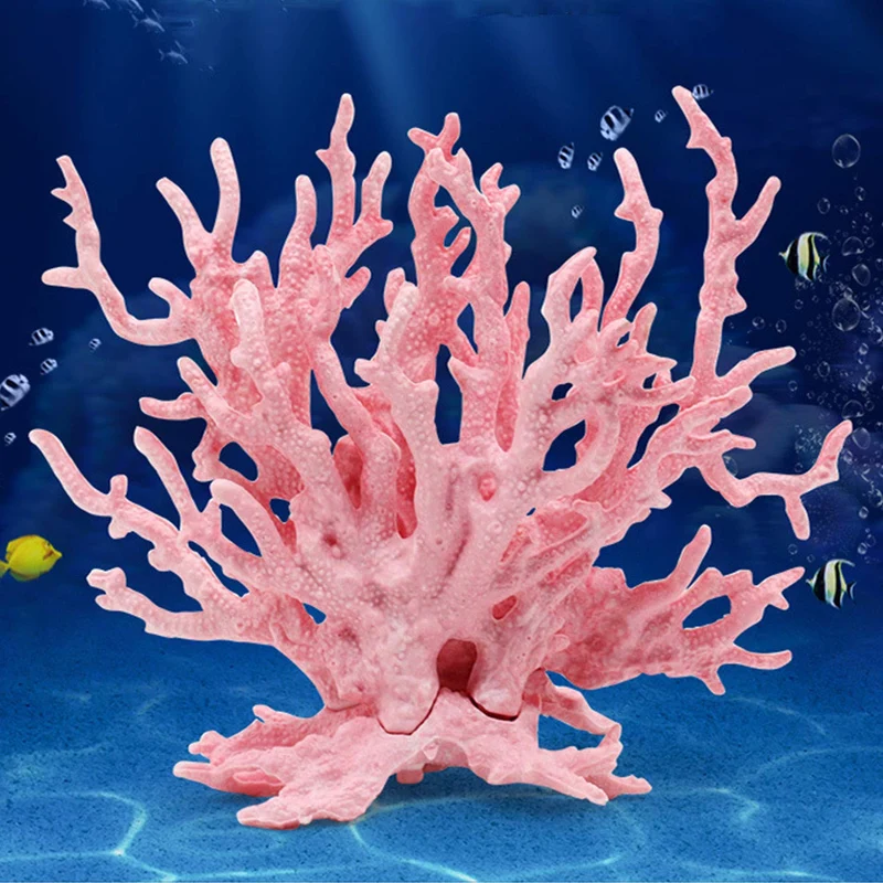 Besimple Corail Artificiel pour Aquarium – Décor Plastique Rose, Plantes d’Aquarium