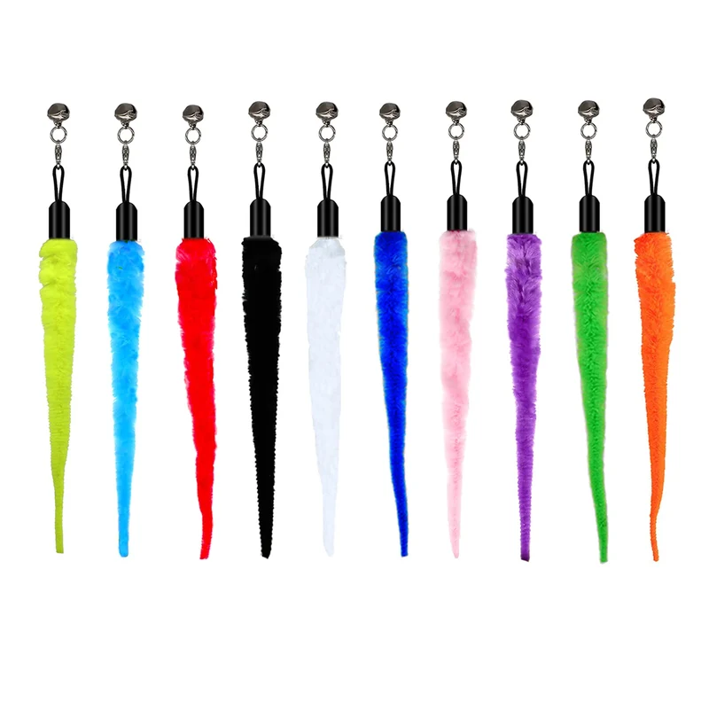 Jouets LASOCUHOO en forme de vers pour chats – Lot de 10 pièces, baguette interactive et pièces de rechange