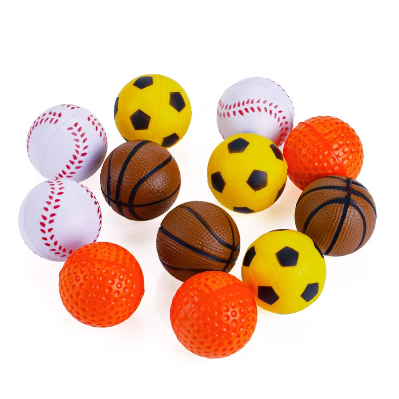 CHIWAVA – Lot de 12 Balles en Mousse de Caoutchouc Doux 1,6 Pouce pour Chat (Couleurs Assorties)