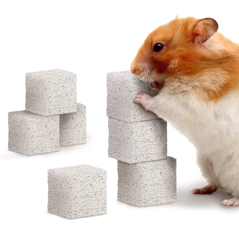 Meric CoCoo Pierre à Meuler pour Petits Animaux – Pierres de Lave (Lot de 10 pièces)