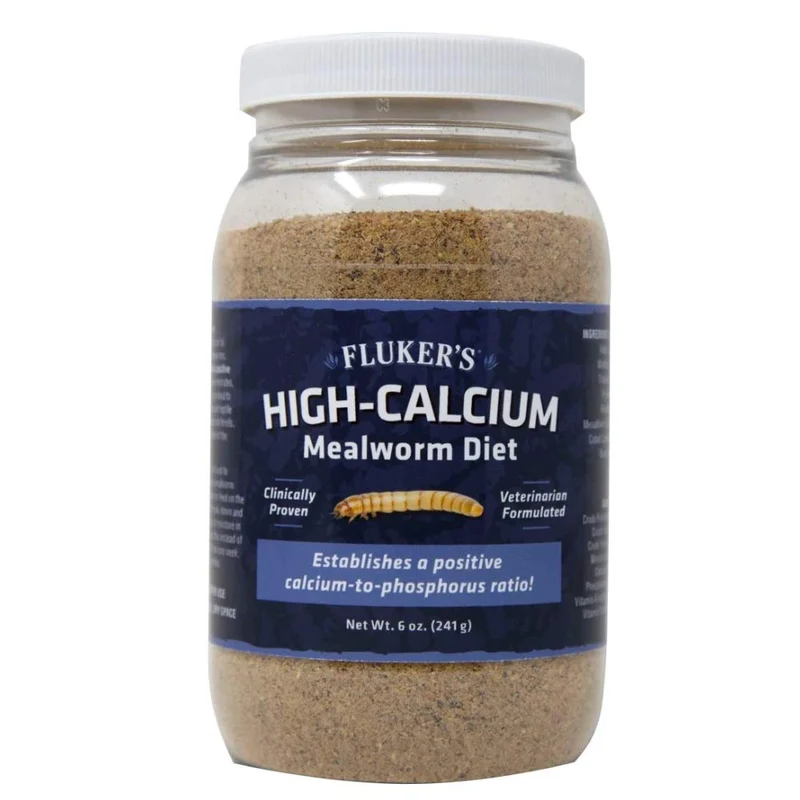 Fluker's Régime Calcium Élevé pour Vers de Farine – Alimentation et Litière, 6 oz