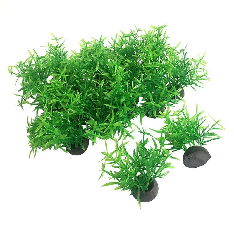 Smoothedo-Pets - Ensemble de 20 Plantes Artificielles pour Aquarium (1 pouce) - Déco Verte