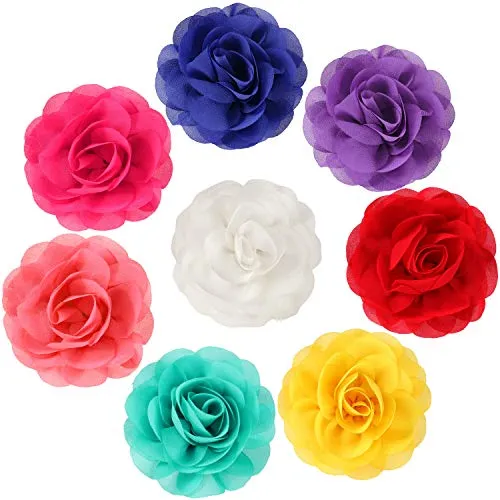 WILLBOND: 8 Fleurs pour Collier Chien/Chat – Accessoires Floraux 8 cm