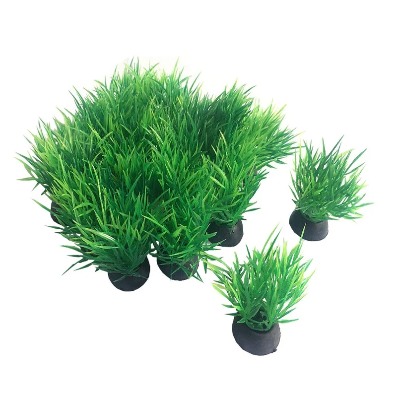 Smoothedo-Pets Aquarium – 20 Plantes Artificielles Vertes, 1 Pouce