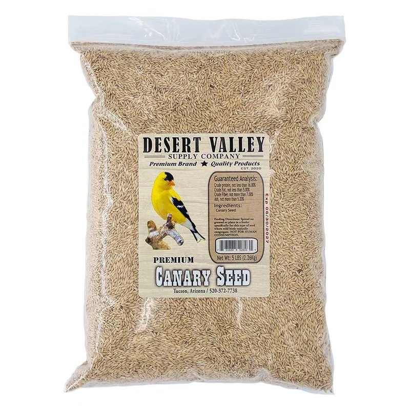 Desert Valley Canary Seed – Nourriture naturelle sans OGM pour canaris et oiseaux, 5 lb