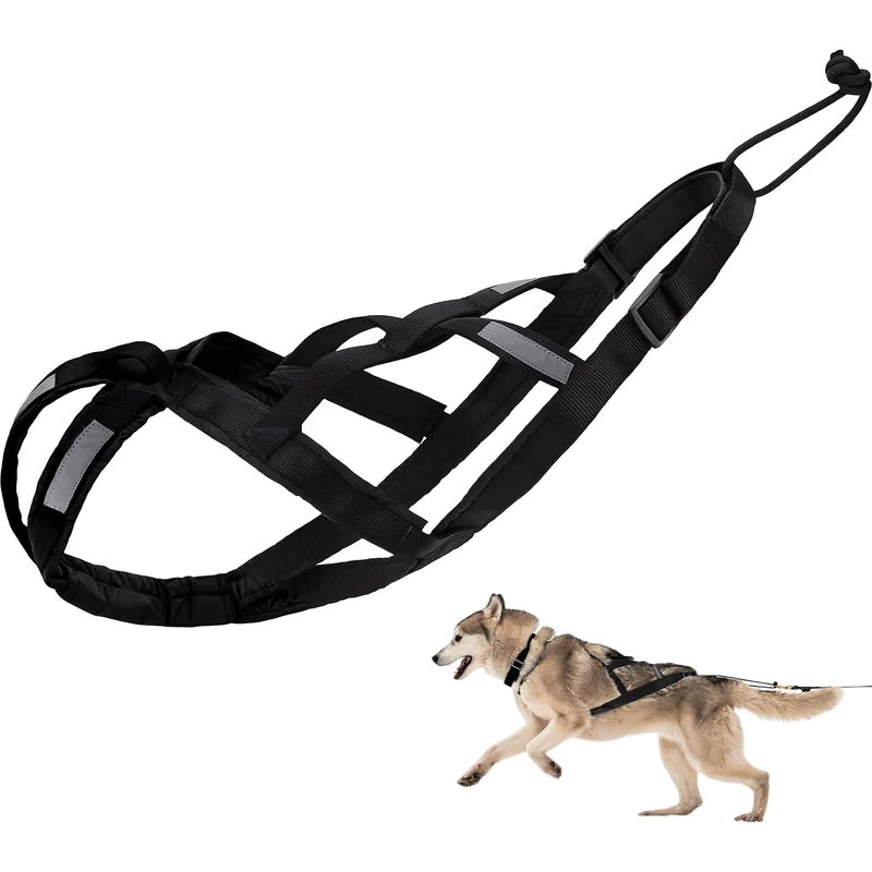 KH866 Harnais de Traction X-Back Réfléchissant – Canicross, Sledding, Bikejoring – Taille XL