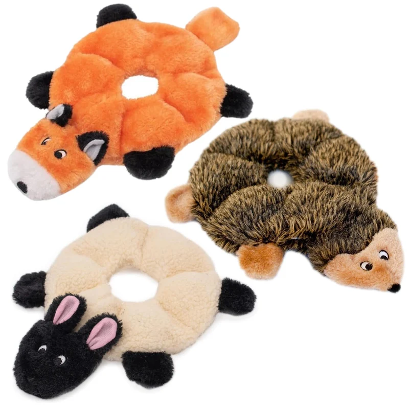 ZippyPaws Loopy – Jouets pour chiens sans rembourrage, ensemble de 3, 10 pouces