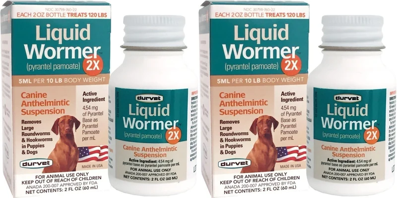 Durvet 2X Vermifuge Liquide pour Chiens et Chiots – Lot de 2