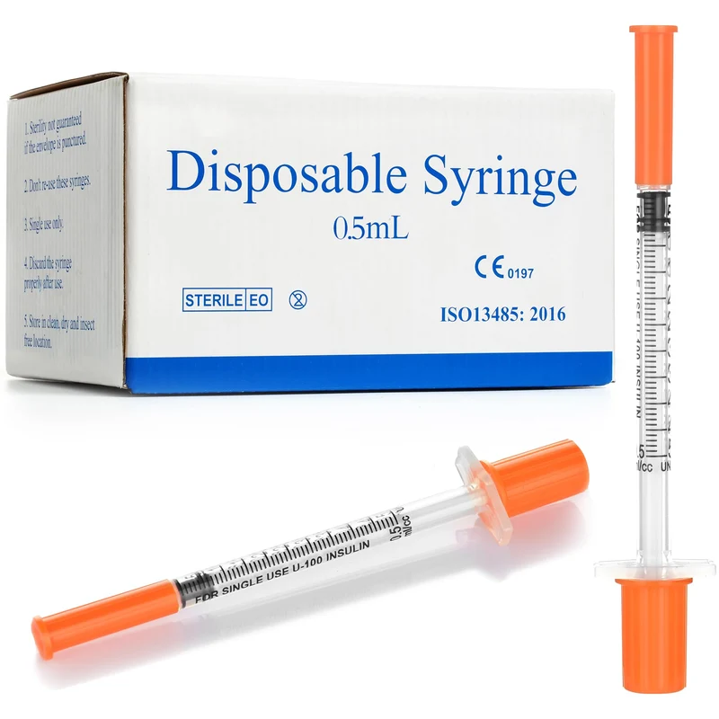 Sodasni – Seringues vétérinaires stériles 0,5cc 31G 1/4 pouce – Pack de 100