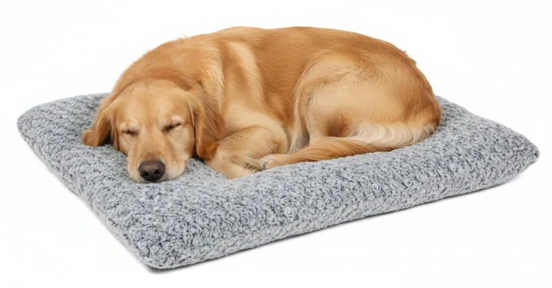 Lafyette – Lit chien faux-fourrure lavable, Deluxe Plush, 41 × 27 pouces, Gris