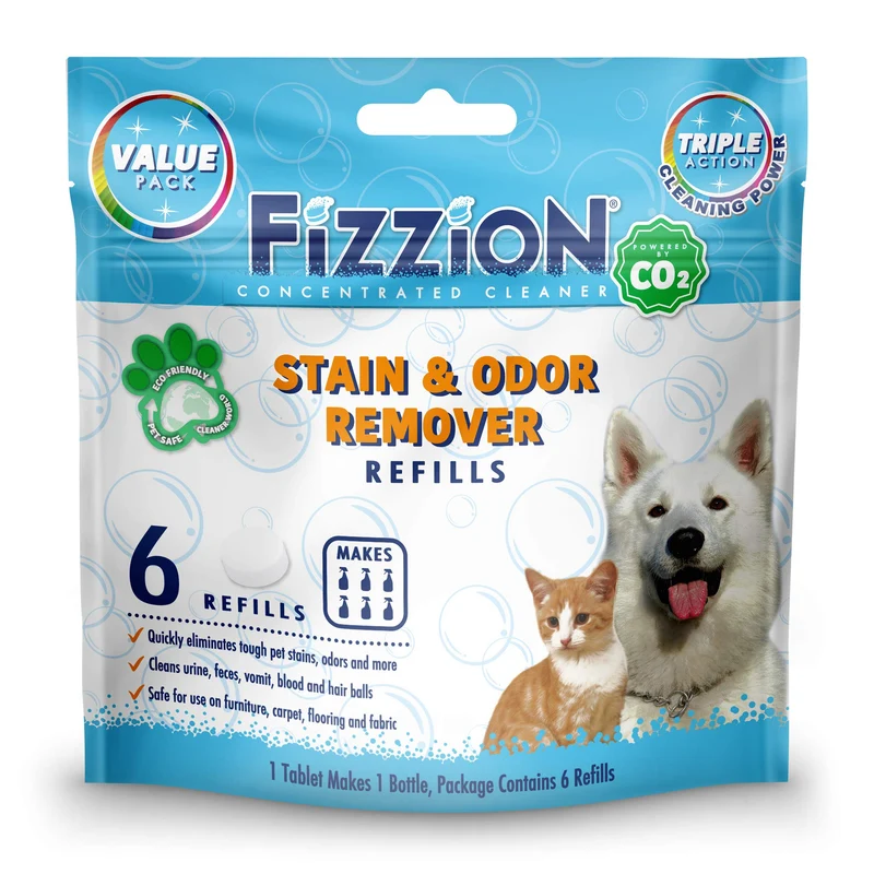 Fizzion Nettoyant Taches et Odeurs pour Animaux – 6 Tablettes Originales