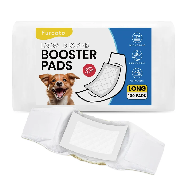 Furcato Coussinets Booster Jetables pour Chien – 100 unités | Inserts compatibles wraps lavables et ceintures abdominales