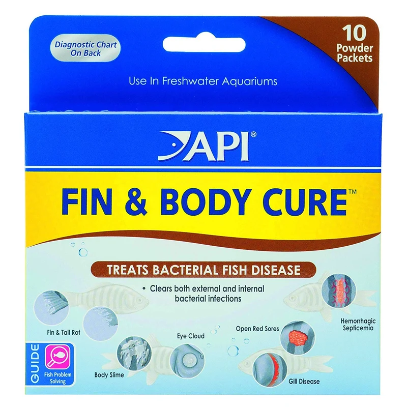 API Fin et Body Cure — Pack de 2 poudres pour poissons d'eau douce