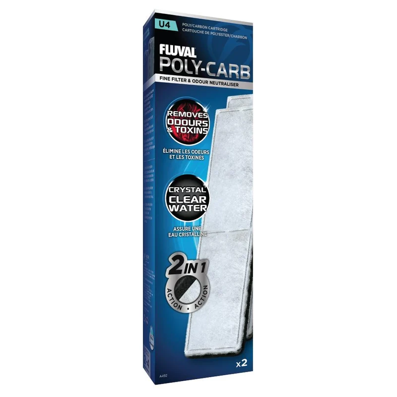 Cartouches de polyester/charbon Série U4 - Paquet de 2 Fluval